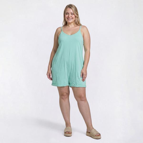 Juniors Plus Jolie & Joy Oversized Onesie Romper With Pockets